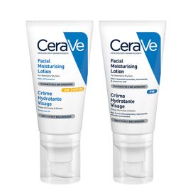 CeraVe AM Facial Moisturising Lotion SPF 25 52ml & PM Facial Moisturising Lotion 52ml Duo
