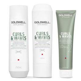 Goldwell PACK Dualsenses Curls and Waves Shampoo 250ml, Curls and Waves Conditioner 200ml & StyleSIgn Curls and Waves Curl Control 150ml