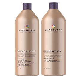 Pureology Nanoworks Gold Shampoo and Conditioner 1000ml Supersize Duo Pack Worth £171