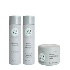 72 Hair Intense Moisture Shampoo, Hydrating Conditioner & Mask Pack