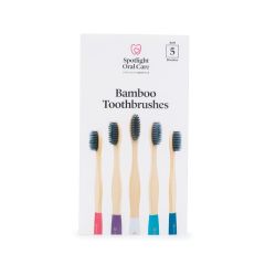Spotlight Oral Care Bamboo Toothbrush 5 Pack 