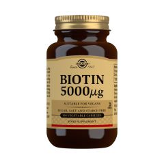 Solgar Biotin 5000 µg Vegetable Capsules - Pack of 100