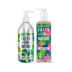 Faith In Nature Dragon Fruit Hand Wash 400ml & Aluminium Bottle 450ml Duo