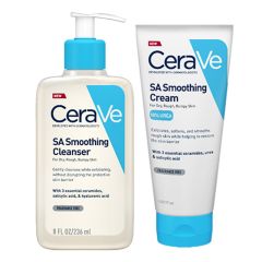 CeraVe SA Smoothing Cleanser 236ml & SA Smoothing Cream 177ml Duo
