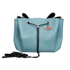 Donna May London Lay Flat Faux Leather Makeup Bag Sea Breeze