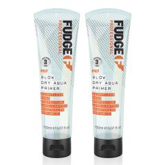 Fudge Blow Dry Aqua Lightweight Heat Protection Hair Styling Primer & Shine Finish 150ml Double 