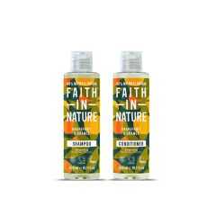 Faith In Nature Grapefruit & Orange Shampoo 300ml & Grapefruit & Orange Conditioner 300ml Duo 