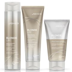 JOICO Blonde Life Brightening Shampoo, Conditioner & Brightening Masque Pack