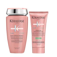 Kérastase Chroma Absolu Bain Respect Shampoo 250ml and Colour Correcting Mask 150ml Duo