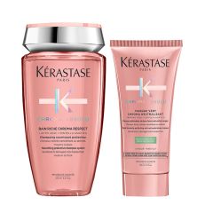 Kérastase Chroma Absolu Bain Riche Shampoo 250ml and Colour Correcting Mask 150ml Duo 