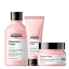 L'Oréal Professionnel Serie Expert Vitamino Color Shampoo 300ml, Conditioner 200ml and Mask 250ml Pack