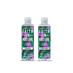 Faith In Nature Lavender & Geranium Shampoo 300ml & Lavender & Geranium Conditioner 300ml Duo