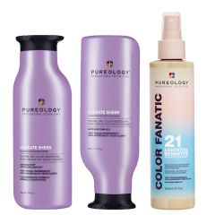 Pureology Hydrate Sheer Shampoo 266ml, Hydrate Sheer Conditioner 266ml & Color Fanatic Multi-Tasking Spray 200ml