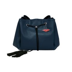 Donna May London Navy Leatherette Makeup Bag 