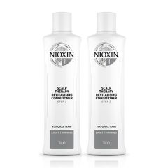 Nioxin System 1 Scalp Therapy Revitalizing Conditioner for Natural Hair with Light Thinning 300ml Double