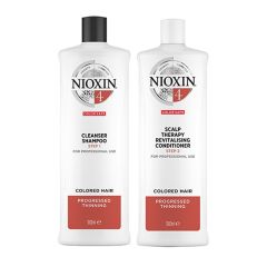 Nioxin System 4 Cleanser Shampoo 1000ml & System 4 Scalp Therapy Revitalizing Conditoner 1000ml Duo Worth £169