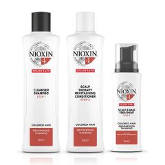 Nioxin System 4 Shampoo 300ml, Therapy Revitalizing Conditioner 300ml and Scalp & Hair Treatment 100ml for Coloured Hair with Progressed Thinning Pack