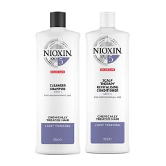 Nioxin System 5 Cleanser Shampoo 1000ml & System 5 Scalp Therapy Revitalizing Conditoner 1000ml Duo Worth £141