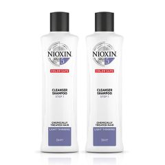 Nioxin System 5 Cleanser Shampoo for Chemically-Treated Hair with Light Thinning 300ml Double