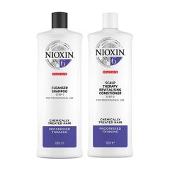 Nioxin System 6 Cleanser Shampoo 1000ml & System 6 Scalp Therapy Revitalizing Conditoner 1000ml Duo Worth £169