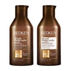 Redken All Soft Mega Curl Shampoo 300ml & All Soft Mega Curl Conditioner 300ml Duo