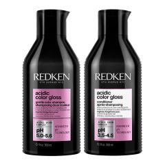 Redken Acidic Color Gloss Sulphate-Free Shampoo 300ml and Acidic Color Gloss Conditioner 300ml Duo