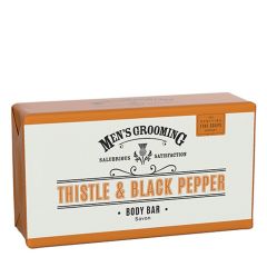 Scottish Fine Soaps Men's Grooming Thistle & Black Pepper Soap Bar Wrapped 220g