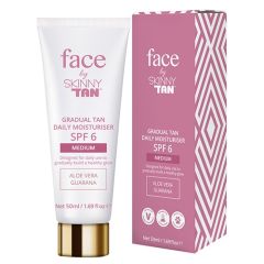 Skinny Tan Face Gradual Tan Daily Moisturiser Medium 50ml
