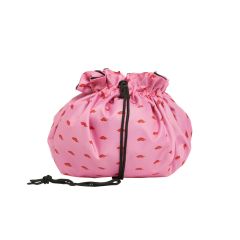 Donna May London Pink & Red Lip Print Makeup Bag 