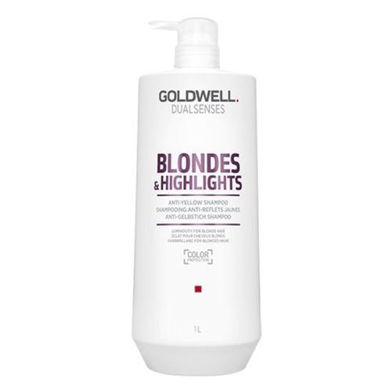 Goldwell Dual Senses Blonde & Highlights Anti-Yellow Shampoo 1000ml - Worth £59