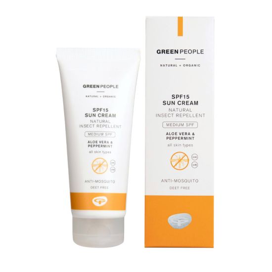 Green People SPF 15 Sun Cream with Natural Insect Repellent 100ml