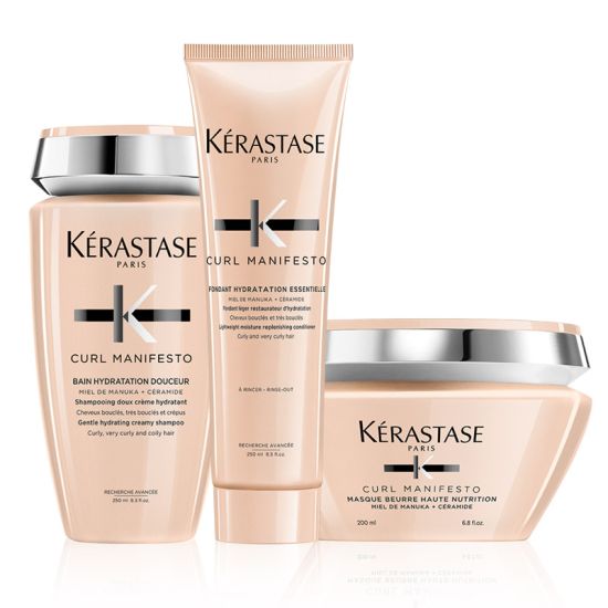 Kérastase Curl Manifesto Shampoo 250ml, Conditioner 250ml & Butter Masque 200ml Pack