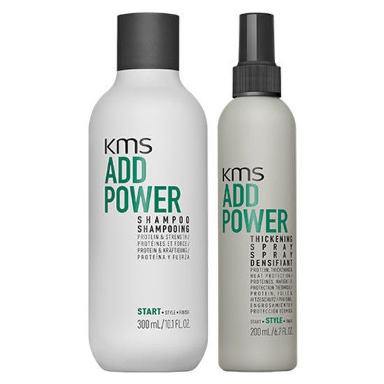 KMS AddPower Shampoo 300ml & AddPower Thickening Spray 200ml Duo