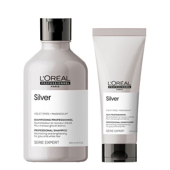 L'Oréal Professionnel Serie Expert Silver Shampoo 300ml and Conditioner 200ml Duo