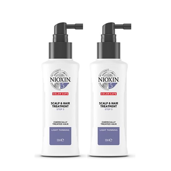 Nioxin System 5 Scalp & Hair Treatment for Chemically Treated Hair with Light Thinning 100ml Double