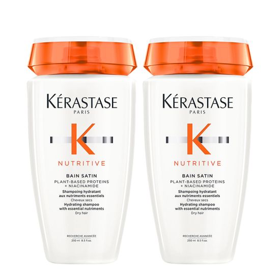 Kérastase Nutritive Bain Satin Riche High Nutrition Rich Shampoo With Niacinamide For Very Dry Hair 250ml Double