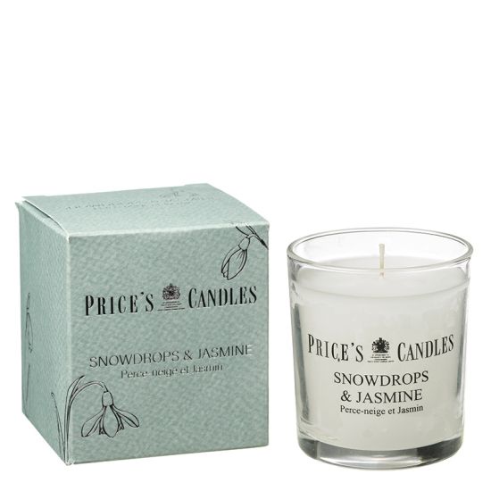 Price's Candles Luxury Boxed Jar Candle - Snowdrops & Jasmine 