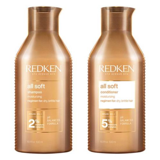 Redken All Soft Shampoo 500ml & All Soft Conditioner 500ml Duo