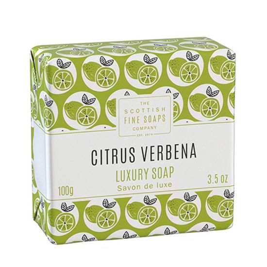 Scottish Fine Soaps Citrus Verbena Luxury Wrapped Soap Bar 100g