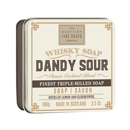 Scottish Fine Soaps - Whisky Cocktail Dandy Sour Soap in a Tin 100g 
